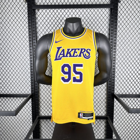 Los Angeles Lakers Yellow #95 TOSCANO NBA Season Jerseys 2023