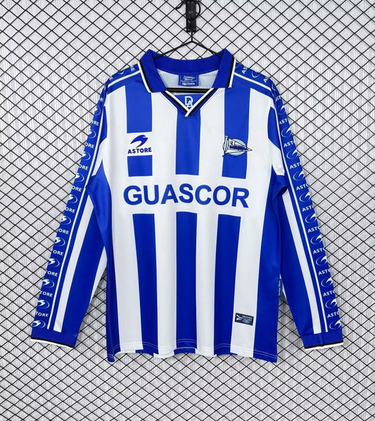 Retro Deportivo Home Long Sleeve Fans Football Jersey 1998/1999