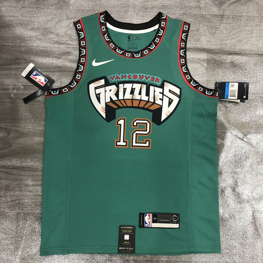 NBA Grizzlies Green 12 Morant With Chip