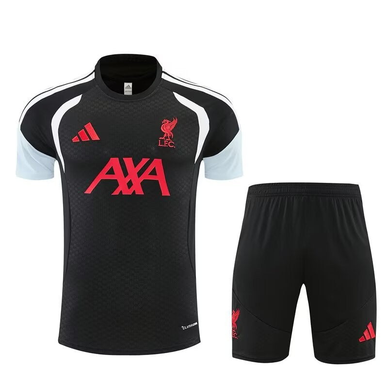 Liverpool Training Fans Kits Black Football Jersey 2025/2026 (Kids And Man ) (16-2XL)