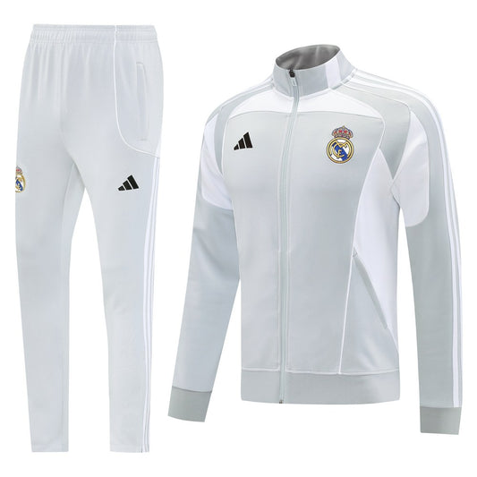 Real Madrid Grey Jacket Tracksuit 2025/2026