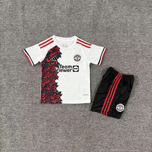 Manchester United Special Edition White Rose Kids Football Jersey 2025/2026