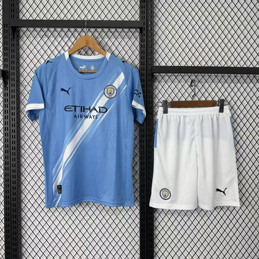 Manchester City Home With Pants Sets Fans Football Jersey 2025/2026