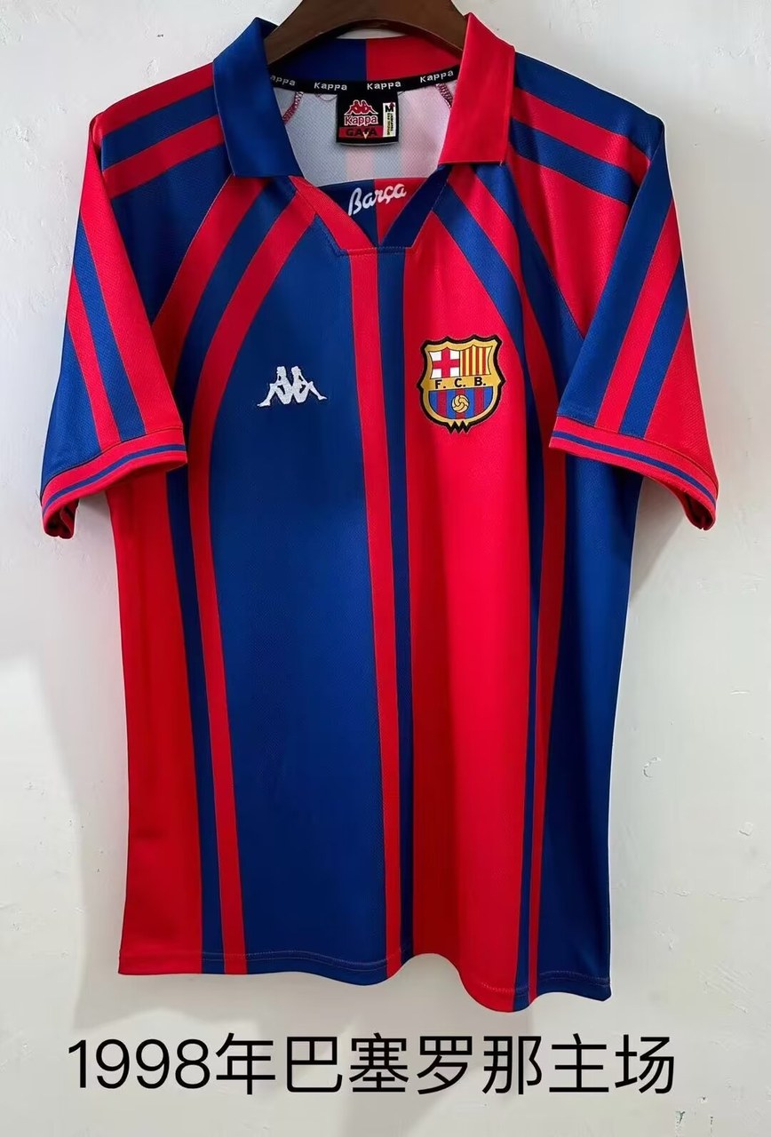 Retro Barcelona Home Football Jersey 1998