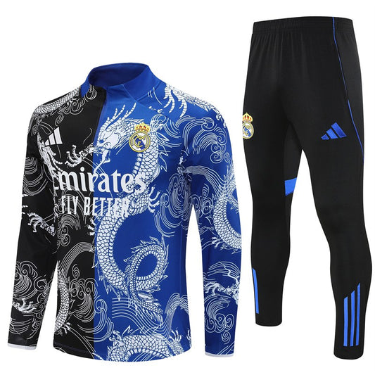 Real Madrid Training Tracksuit Blue Black (Kids And Man ) 2025/2026