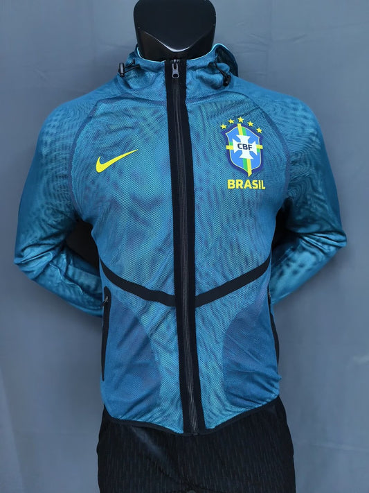 Brazil Windbreaker Blue Football Jersey 2026/2027