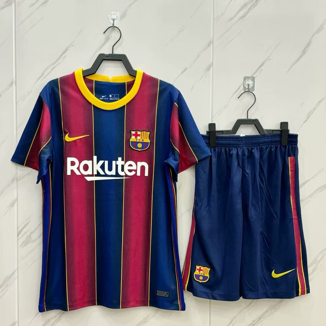 Retro Barcelona Home Kits Suit Fans Football Jersey 2020/2021