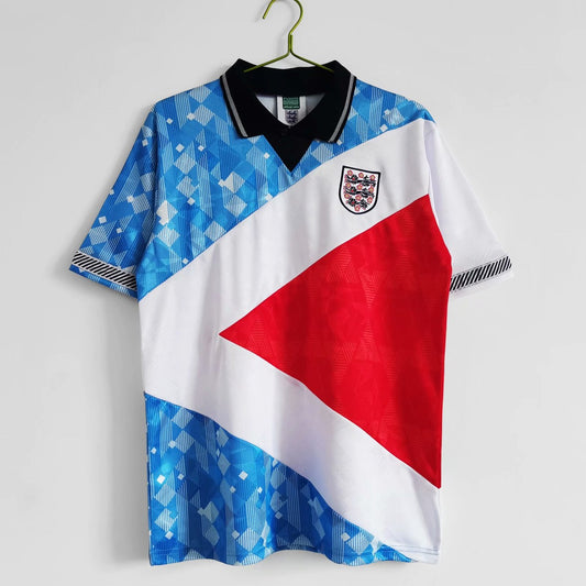 Retro England Tricolor Football Jersey 1990
