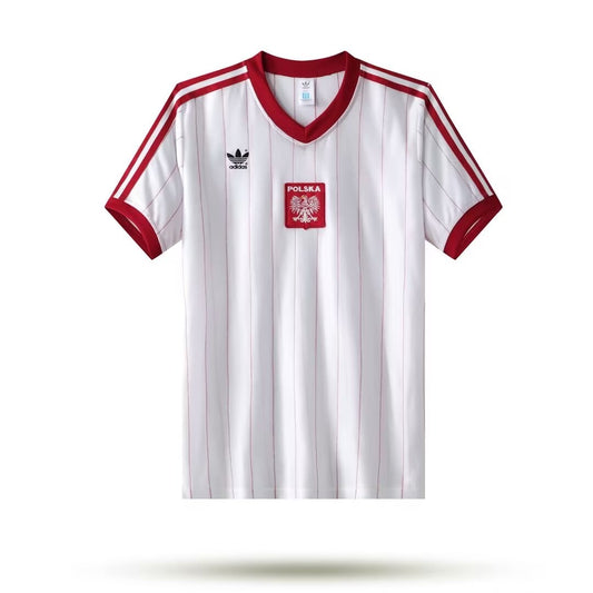 Retro Poland Home Fans Football Jersey 1982