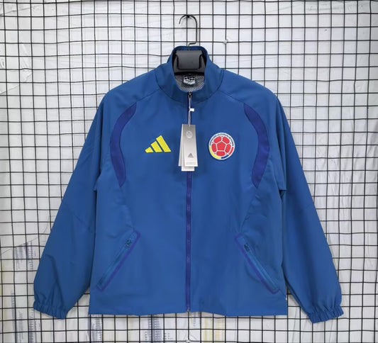 Colombia Windbreaker Blue Football Jersey 2026/2027