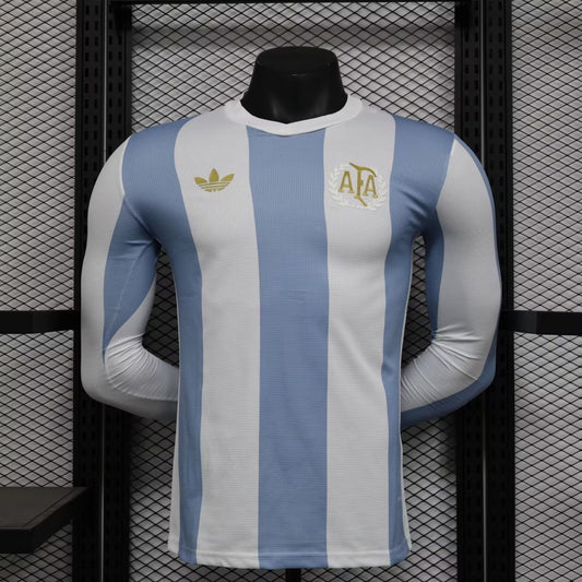 Argentina 50Th Anniversary Long Sleeves Player Football Jersey 2024/2025