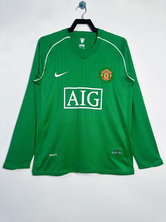 Retro Manchester United Goalkeeper Long Sleeve Football Jersey 2007/2008