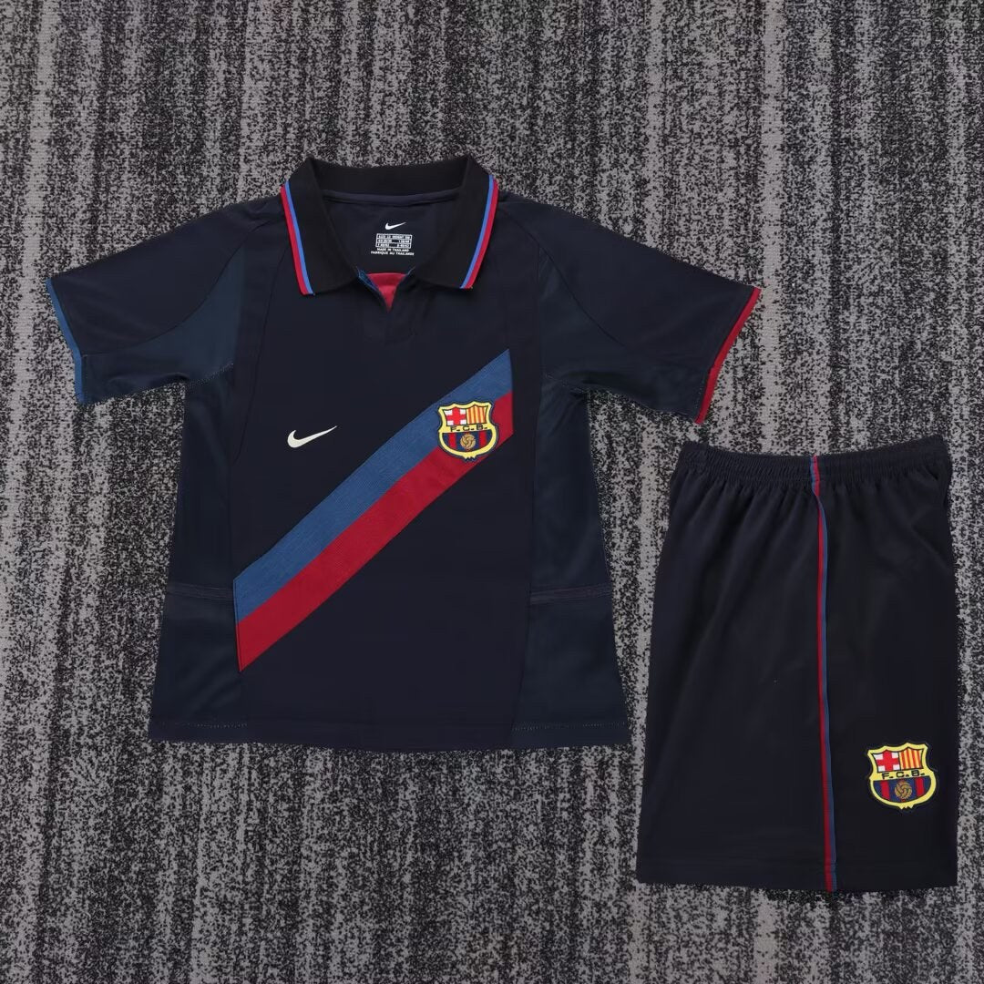 Retro Barcelona Away Kids Football Jersey 2002/2003