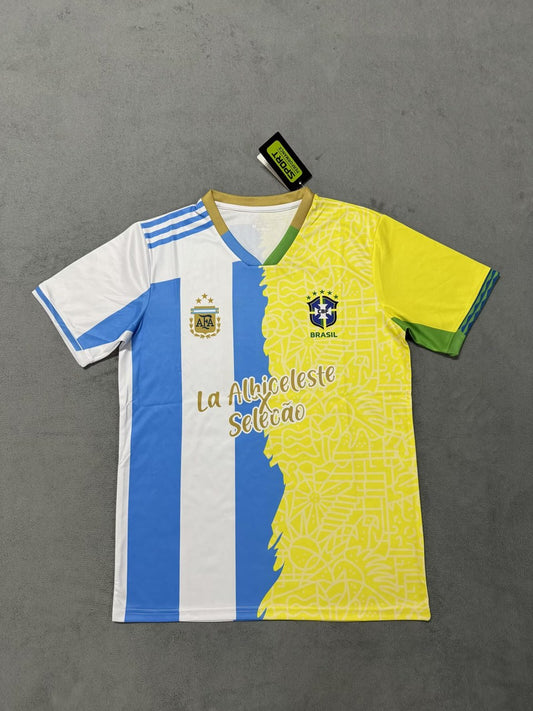 Argentina Brazil Co-branded Special Edition Fans Football Jersey 2025/2026