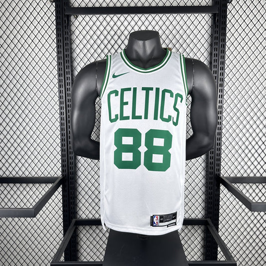 Boston Celtics White #88 QUETA NBA Jerseys