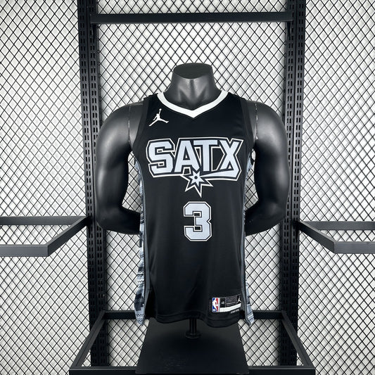 San Antonio Spurs JORDAN Black #3 PAUL NBA Season Jerseys 2023