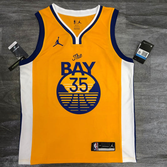 Golden State Warriors V-neck Yellow JORDAN #35 DUEANT NBA Season Jerseys 2021