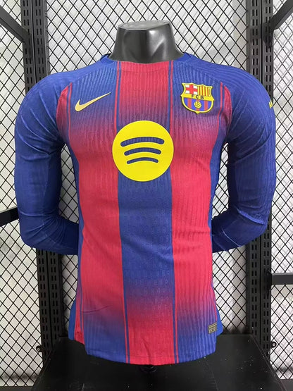 Barcelona Home Long Sleeve Player Football Jersey 2025/2026