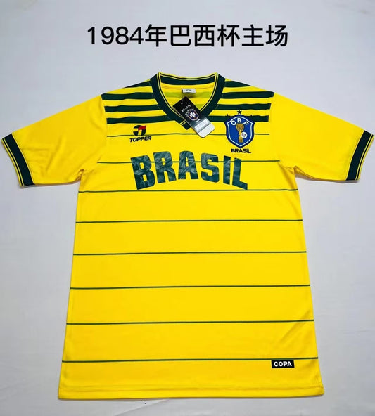 Retro Brazil Home Football Jersey 1984