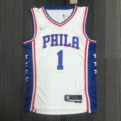 Philadelphia 76Ers White #1 HARDEN NBA Season Jerseys 75 Year