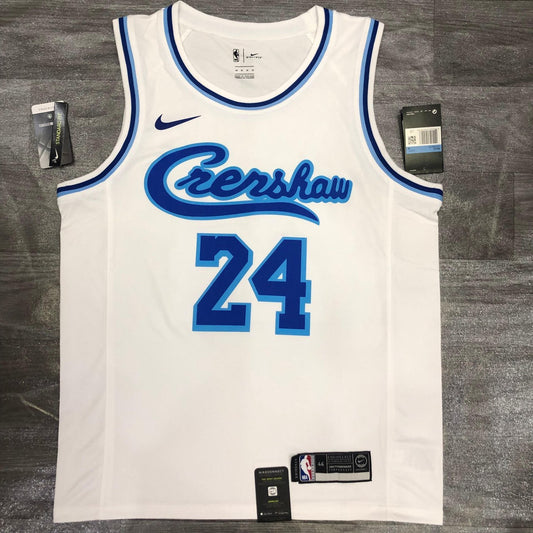 Los Angeles Lakers Kobe #24 BRYANT White Retro Latin NBA Jersey