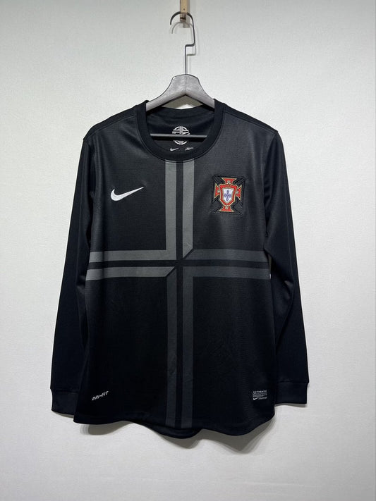 Retro Portugal Away Long Black Football Jersey 2012