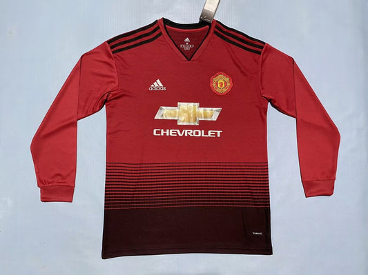 Retro Manchester United Home Long Football Jersey 2018/2019