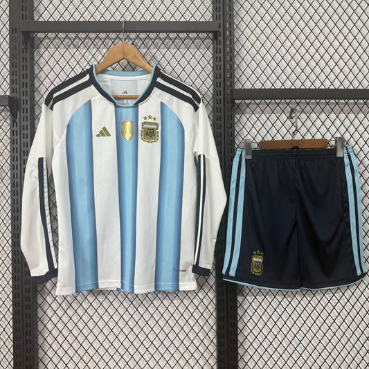Argentina Home Long Kids Football Jersey 2026/2027