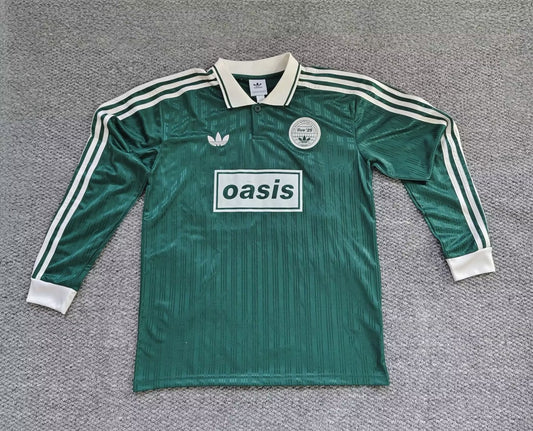 Adidas Clover Long Sleeve T-shirt Green Fans Football Jersey 2025/2026