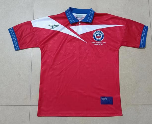 Retro Chile Home Fans Football Jersey 1998