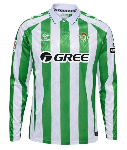 Real Betis Home Long Sleeve Fans Football Jersey 2024/2025