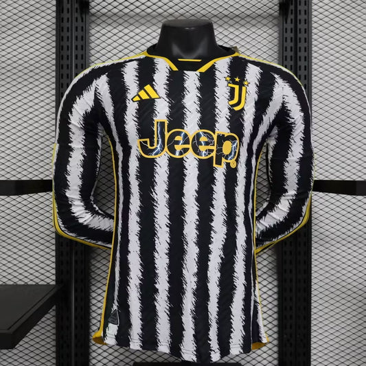 Juventus Home Long Sleeve Player Football Jersey 2023/2024