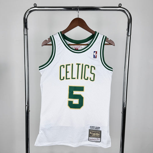 Retro Boston Celtics White #5 GARNETT NBA Jerseys 2008