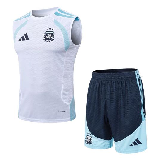 Argentina Vest Training Player With Pants Sets Football Jersey 2026/2027