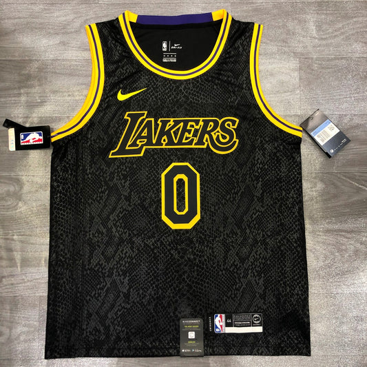 NBA Laker Crew Neck Black Snake 0 Kuzma With Chip