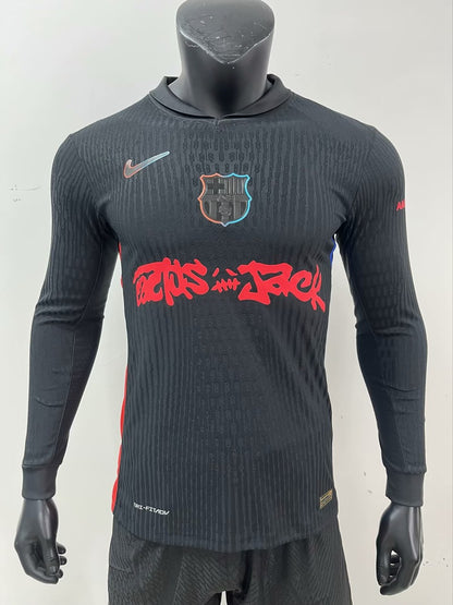 Barcelona Away Long Travis Scott Co Branded Version Special Edition Player Football Jersey 2025/2026