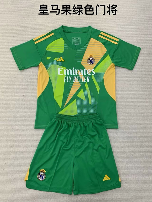 Real Madrid Goalkeeper Kids Football Jersey 2024/2025