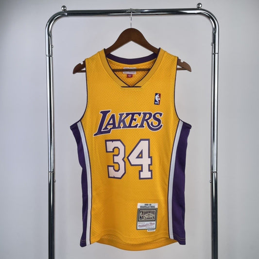 Los Angeles Lakers Yellow #34 O'NEAL NBA Season Jerseys 1999/2000