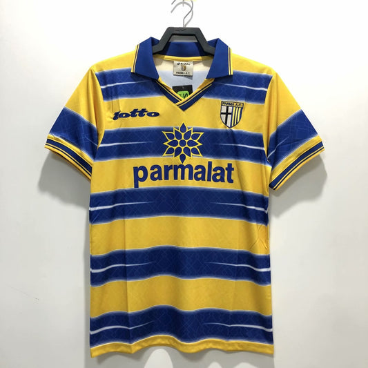 Retro Parma Home Yellow Football Jersey 1998/1999