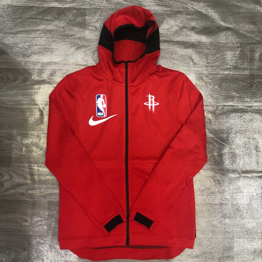 NBA Rockets Warm-up Training Appearance Hooded Zipper Jacket With Chip