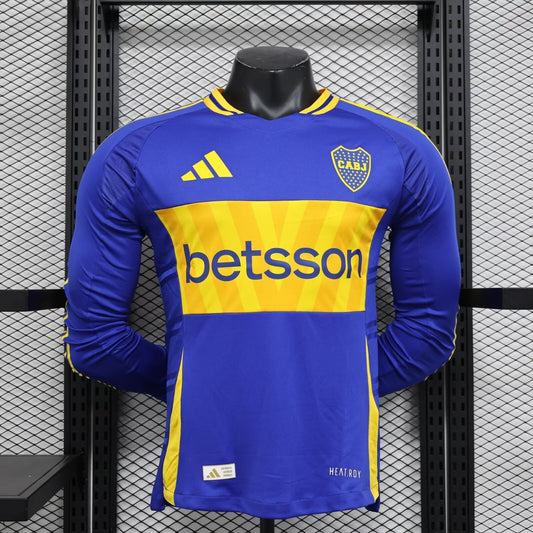 Boca Juniors Home Long Sleeves Player Football Jersey 2024/2025