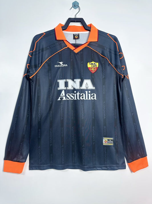 Retro Roma Long Away Football Jersey 1999/2000