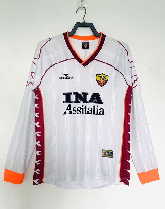 Retro Roma Away Long Football Jersey 1999/2000