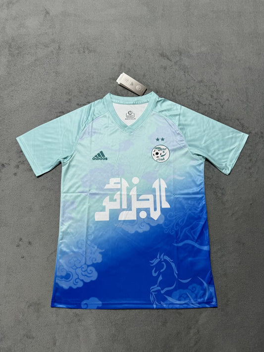 Algeria Training Uniform Light Blue Fans Football Jersey 2025/2026