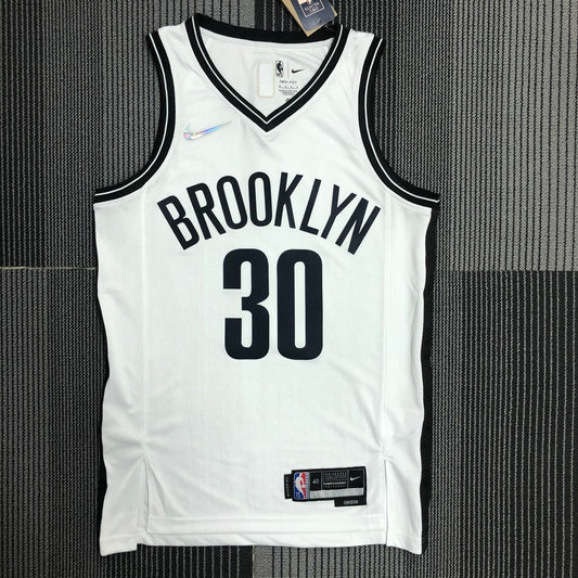 Brooklyn Nets White #30 CURRY NBA Season Jerseys 75 Year