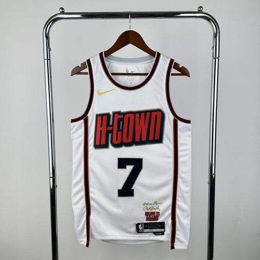 Houston Rockets City Edition White #7 DURANT NBA Season Jerseys 2025