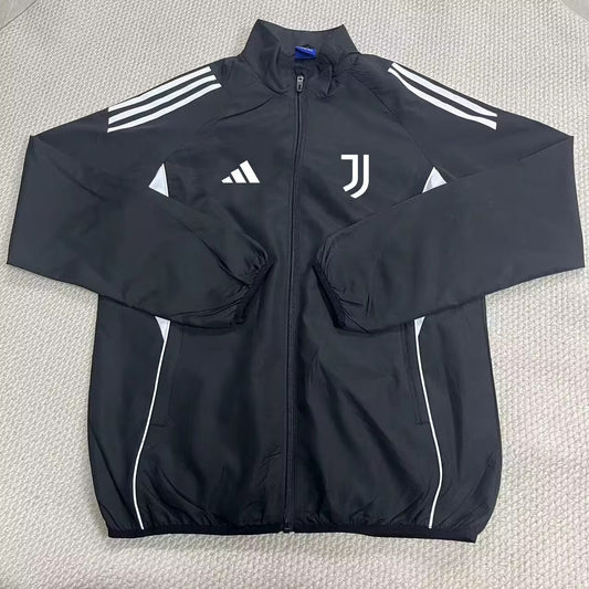 Juventus Windbreaker Black Football Jersey 2025/2026