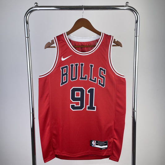 Chicago Bulls Red #91 RODMAN NBA Season Jerseys 2023