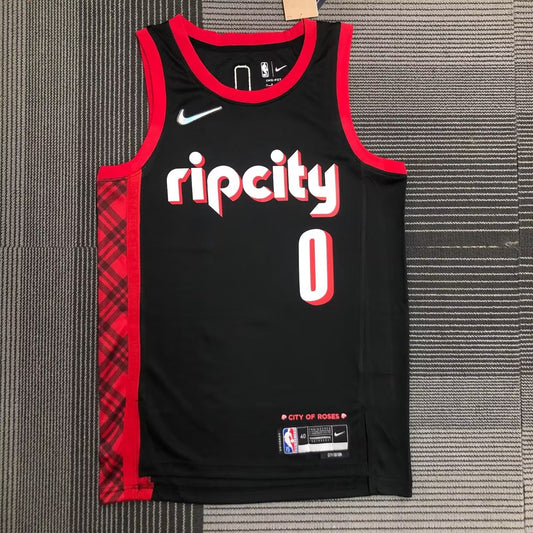 Portland Trail Blazers Anniversary Edition Black #0 LILLARO NBA Jerseys 2026