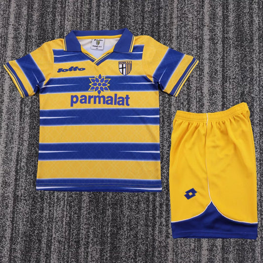 Retro Parma Home Kids Football Jersey 1998/1999